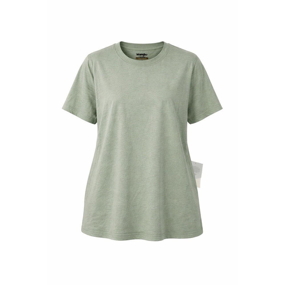 Wrangler RIGGS Workwear Womens TShirt Sage Green Heather Zipper Pocket Large NEW